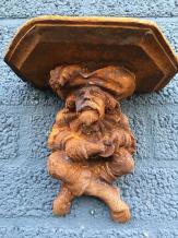 Décoration murale en fonte - gnome - bougeoir - robuste